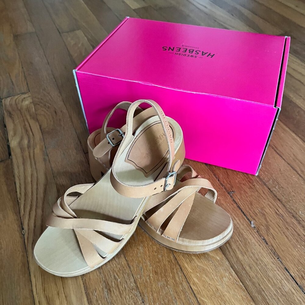 Swedish Hasbeens Tan Leather Sandals - Picture 4 of 4